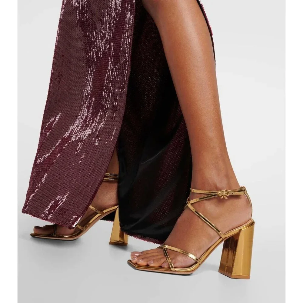 Gianvito Rossi Patent Leather Sandals in Mekong - Picture 3 of 10